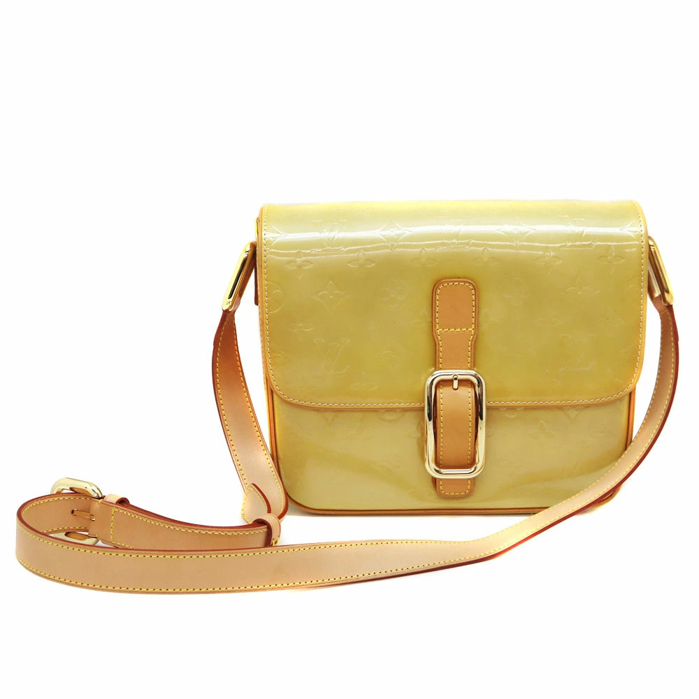 Louis Vuitton Christie Shoulder Bag Yellow Vernis